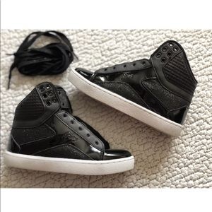 YOUTH  POP TART GLITTER Black Sneakers Size 13 💗